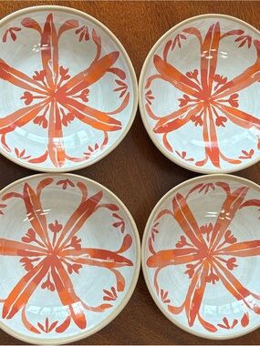 Threshold Bamboo Melamine Plate — Cream with Orange Flecks